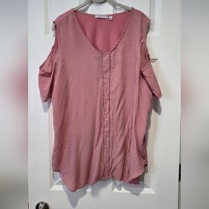 Notations Women's Blush Cold Shoulder Blouse